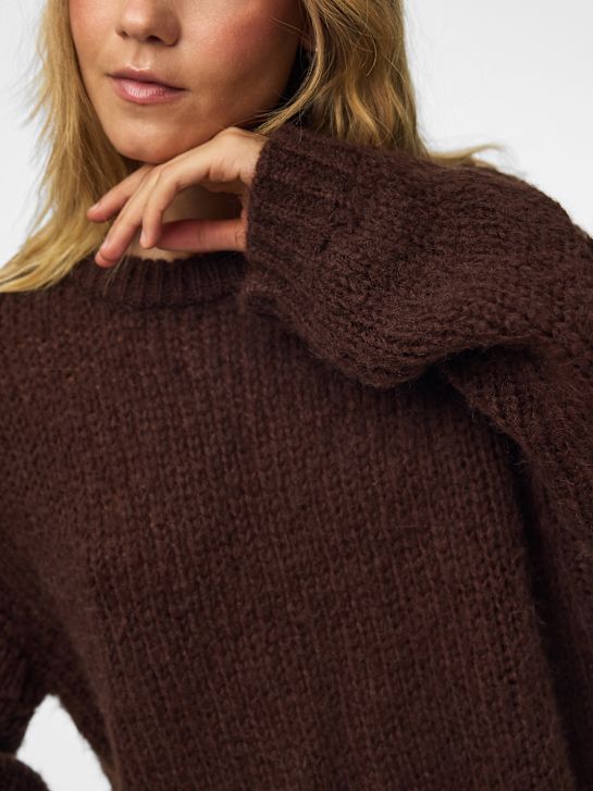PIECES Strickpullover Braun 146178 4