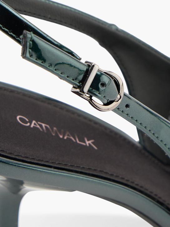 Catwalk Slingback salonarji Temno zelena 146904 5