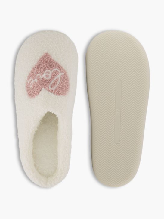 Casa mia Chaussons fourrés blanc cassé 151285 3