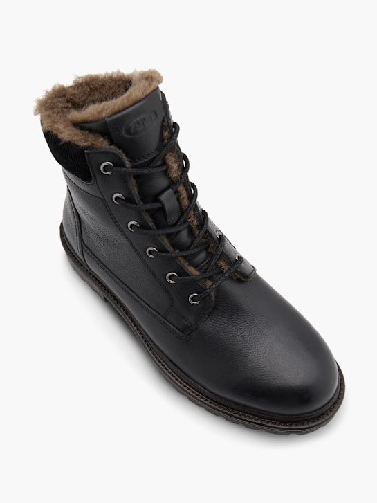 AM SHOE Schnürboots Schwarz 152244 2