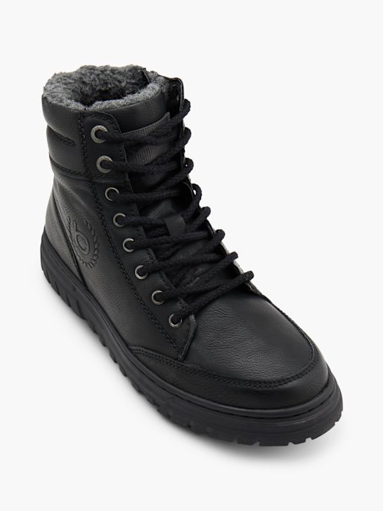 Bugatti Bota con cordones negro 154907 2