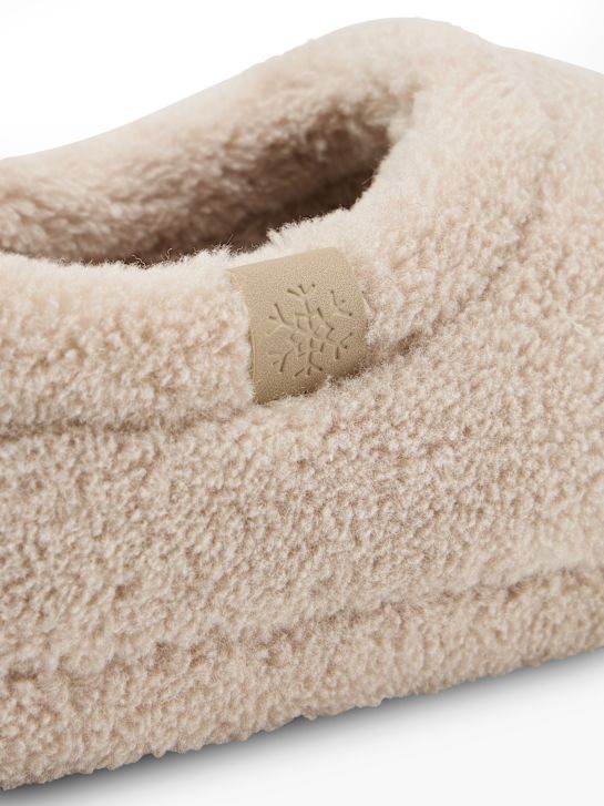Casa mia Plüsch-Hausschuh Beige 158040 5