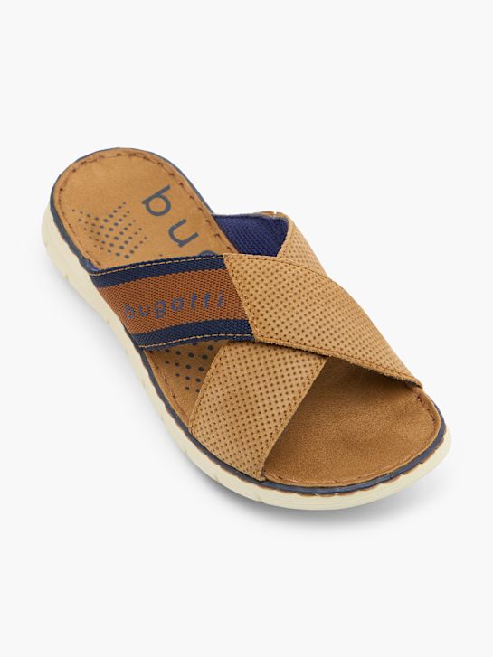 bugatti Flache Pantolette Cognac 159234 2