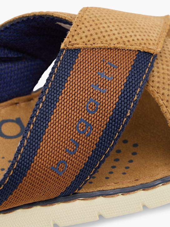 bugatti Flache Pantolette Cognac 159234 5