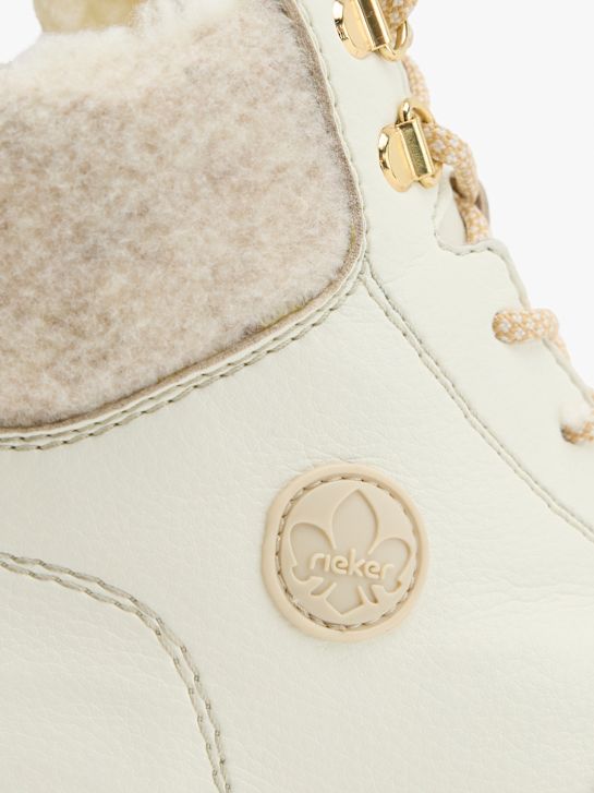 Rieker Bottes à lacets blanc cassé 160004 5