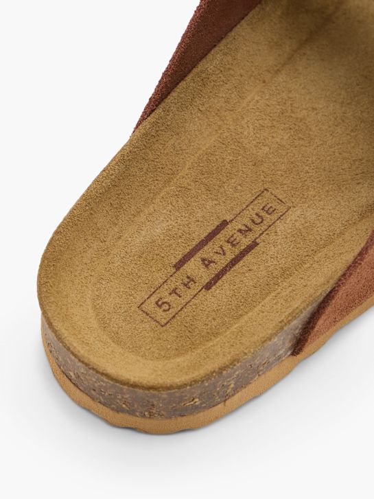 5th Avenue Tieffuß Pantolette Braun 160974 5