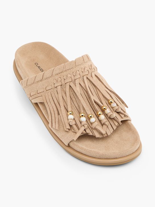 Claudia Ghizzani Flache Pantolette Beige 163964 2