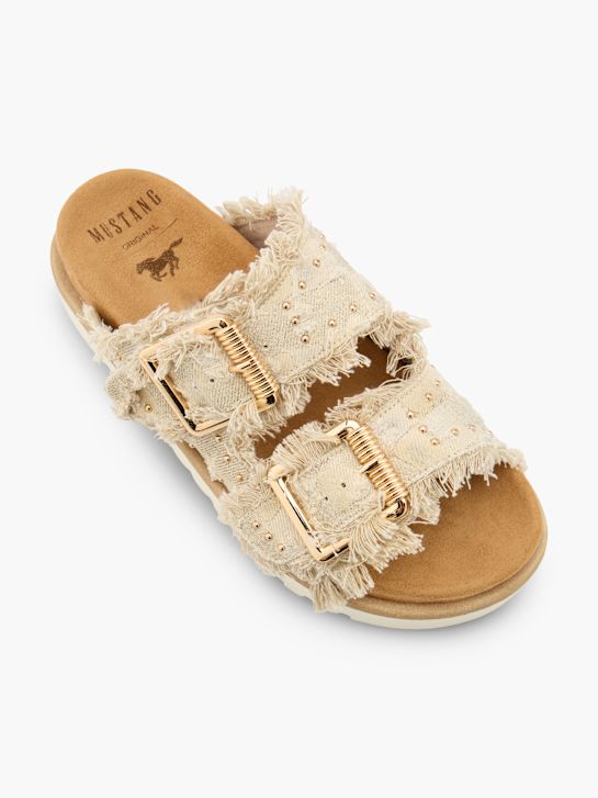 Mustang Flache Pantolette Beige 164013 2