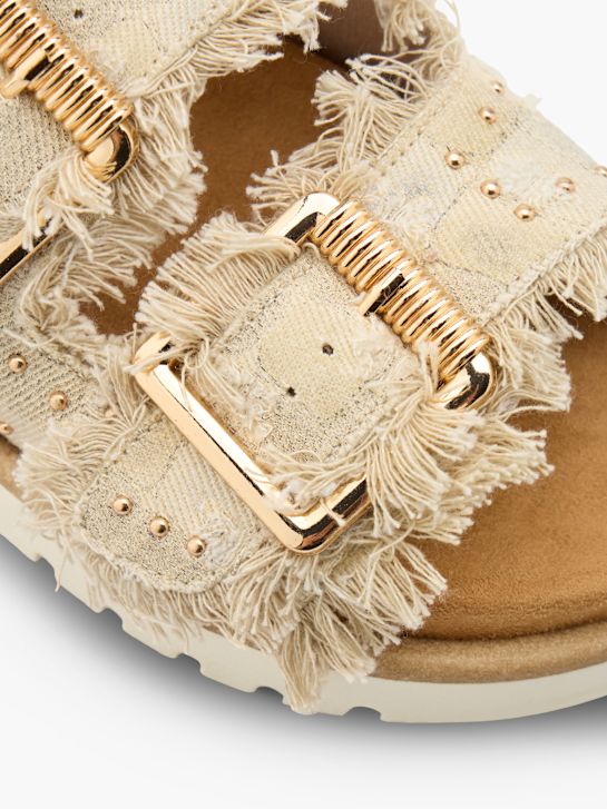 Mustang Flache Pantolette Beige 164013 5