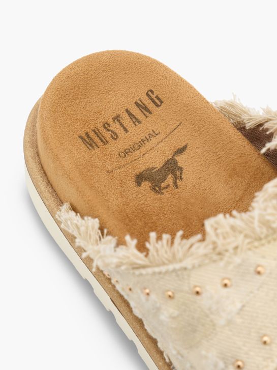 Mustang Flache Pantolette Beige 164013 6