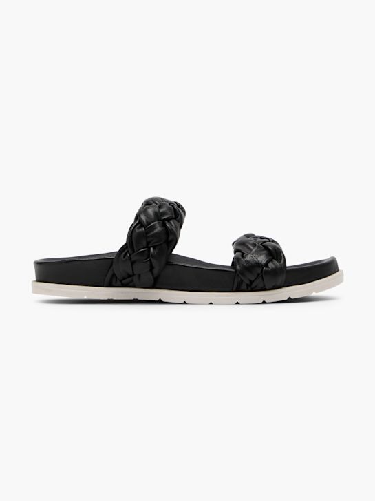 CAFE MODA Flache Pantolette Schwarz 165236 1
