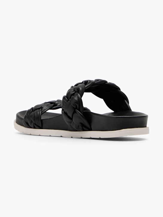 CAFE MODA Flache Pantolette Schwarz 165236 3