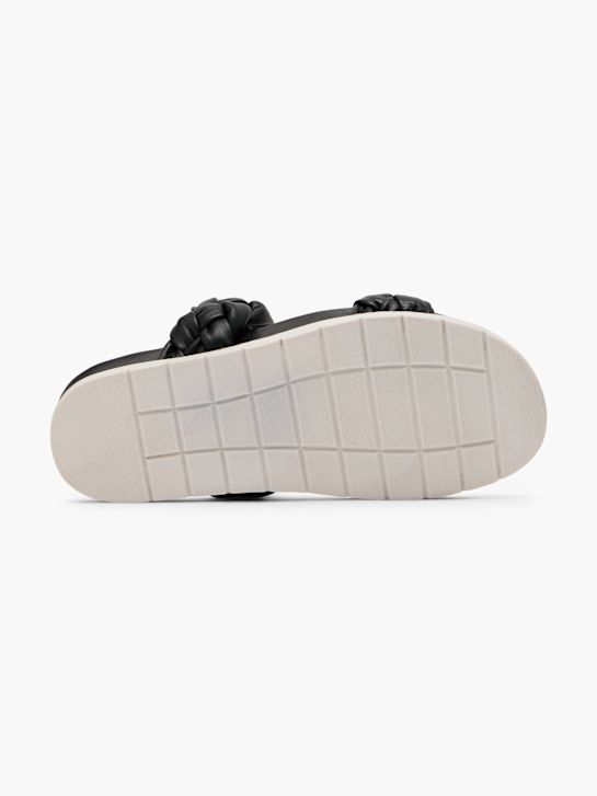 CAFE MODA Flache Pantolette Schwarz 165236 4