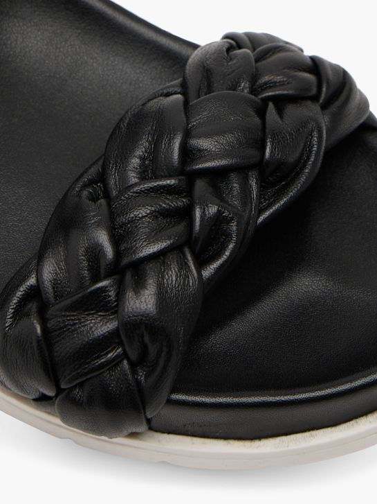 CAFE MODA Flache Pantolette Schwarz 165236 5