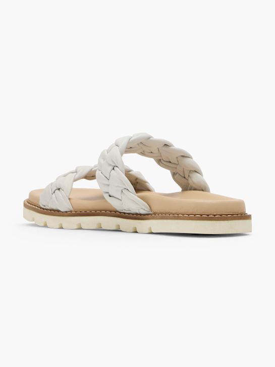 CAFE MODA Flache Pantolette Weiß 165239 3