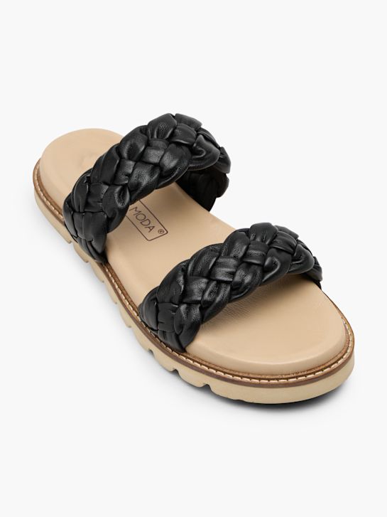 CAFE MODA Flache Pantolette Schwarz 165240 2