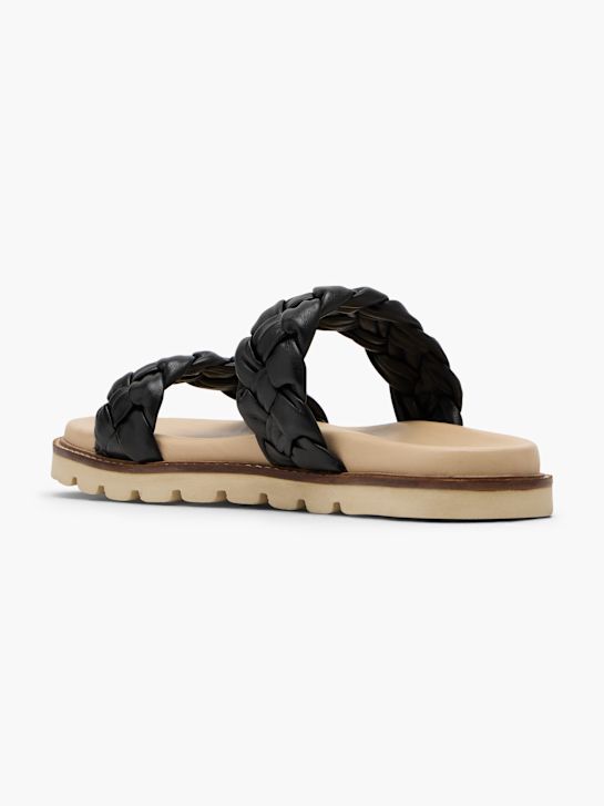 CAFE MODA Flache Pantolette Schwarz 165240 3