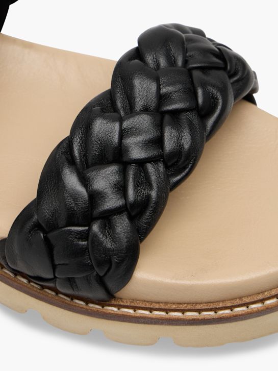 CAFE MODA Flache Pantolette Schwarz 165240 5