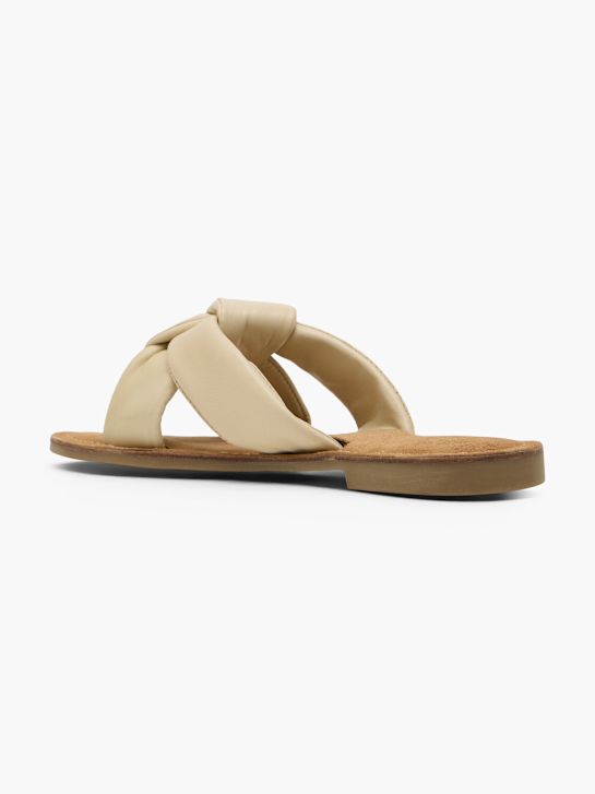 CAFE MODA Flache Pantolette Offwhite 165241 3