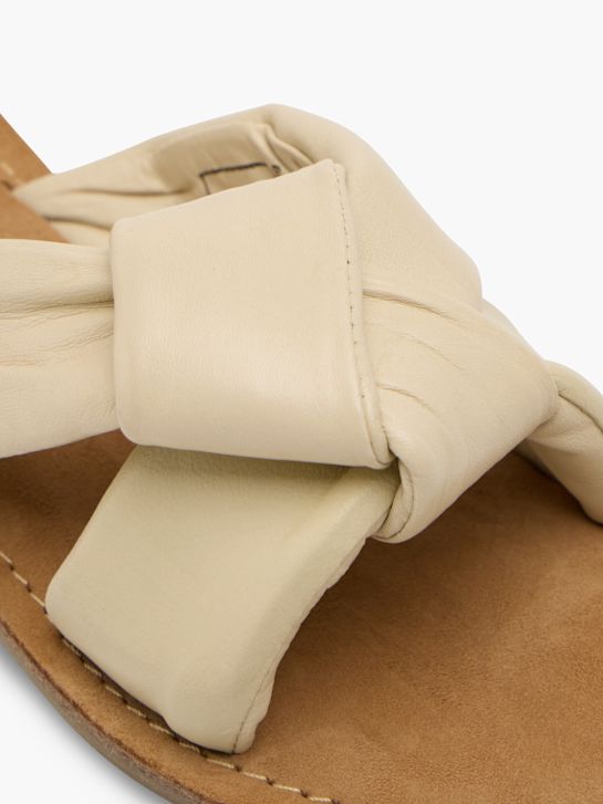 CAFE MODA Flache Pantolette Offwhite 165241 5