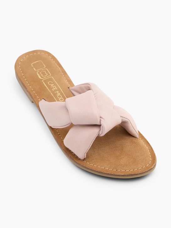CAFE MODA Flache Pantolette Pink 165243 2