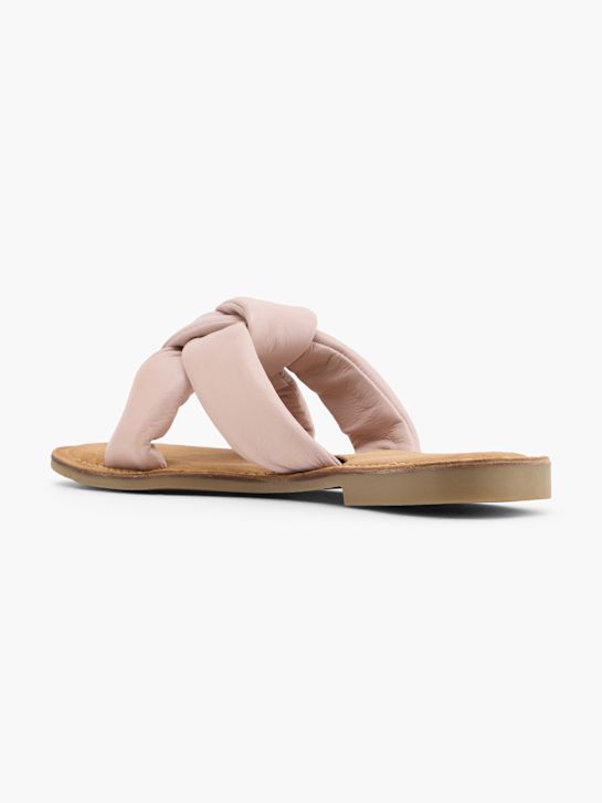 CAFE MODA Flache Pantolette Pink 165243 3