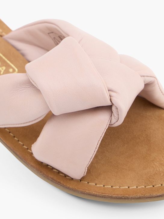 CAFE MODA Flache Pantolette Pink 165243 5
