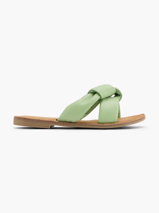 CAFE MODA Flache Pantolette Grün 165244 1