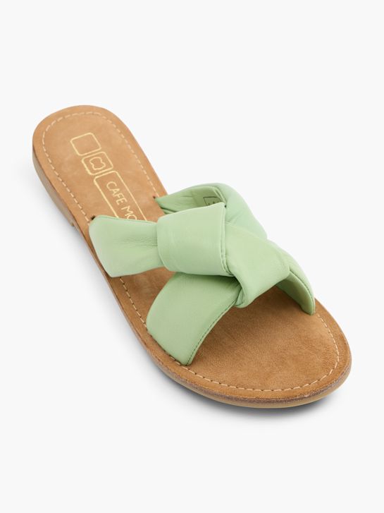 CAFE MODA Flache Pantolette Grün 165244 2