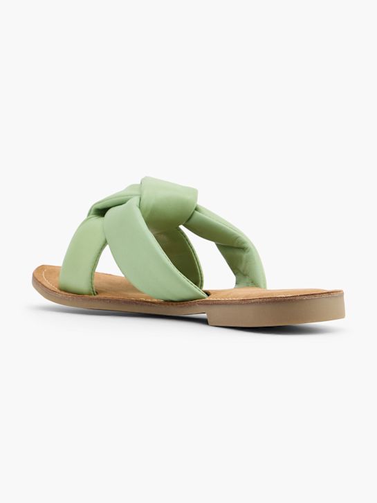 CAFE MODA Flache Pantolette Grün 165244 3