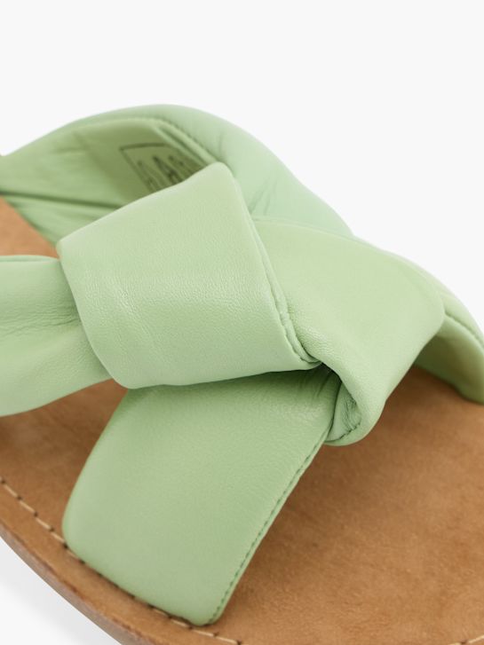 CAFE MODA Flache Pantolette Grün 165244 5