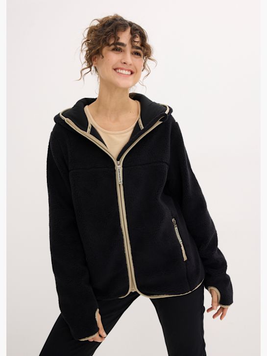 bonprix Fleecejacke Schwarz 177793 2