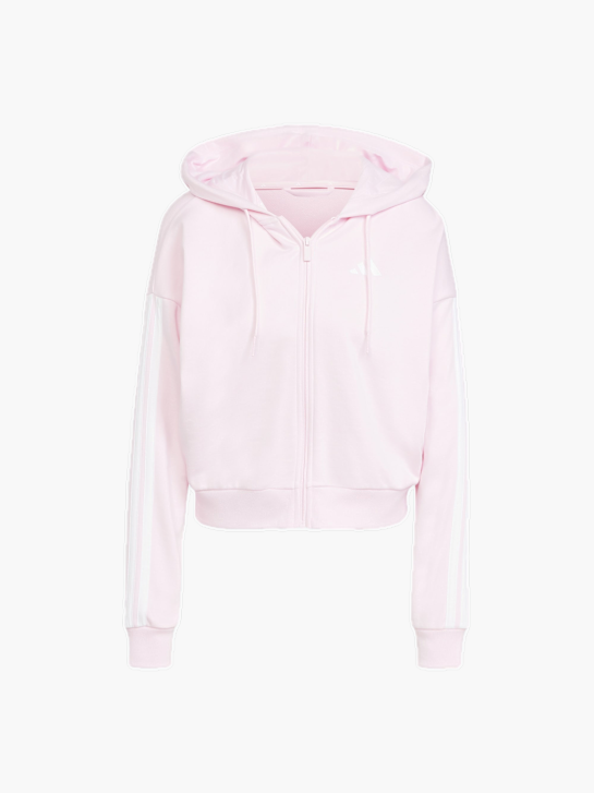 adidas Essentials 3-Streifen French Terry Kapuzenjacke Rosa 132580 1