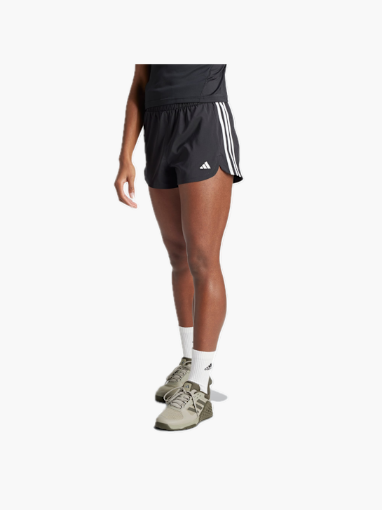 adidas Pacer Training 3-Streifen Woven High-Rise Shorts Schwarz 132123 2
