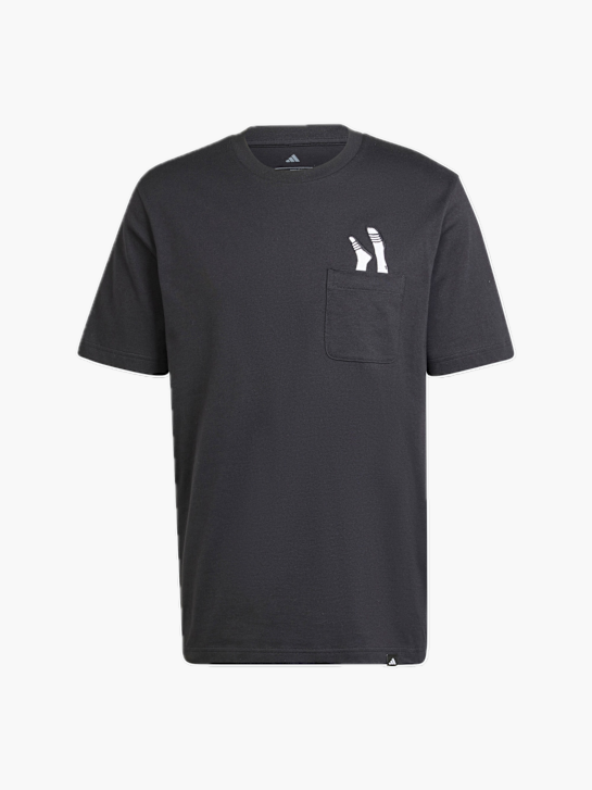 adidas Lounge Slides Graphic Pocket T-Shirt Schwarz 132193 1