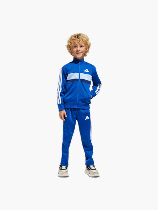 adidas Seasonal Essentials Tiberio 3-Streifen Tricot Kids Trainingsanzug Blau 132213 2