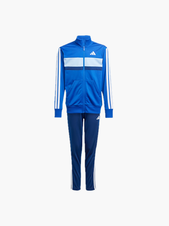 adidas Seasonal Essentials Tiberio 3-Streifen Tricot Kids Trainingsanzug Blau 132210 1