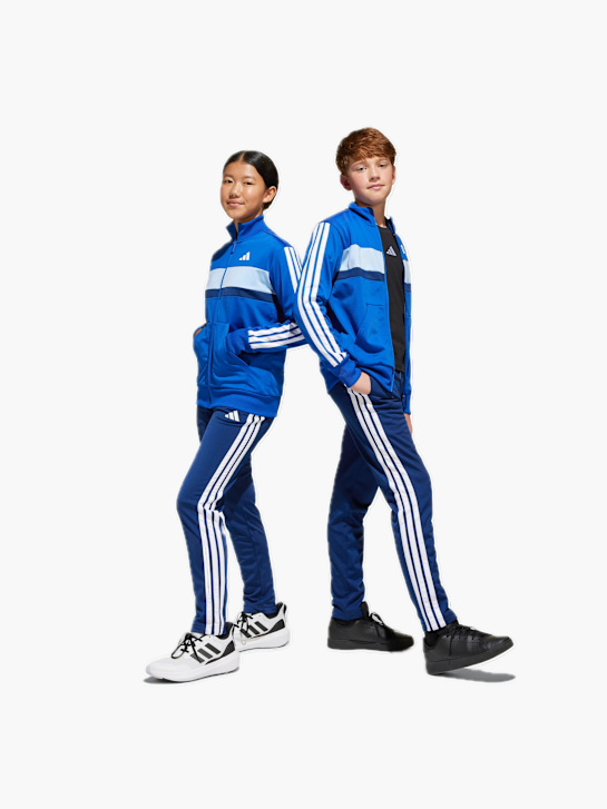 adidas Seasonal Essentials Tiberio 3-Streifen Tricot Kids Trainingsanzug Blau 132210 2