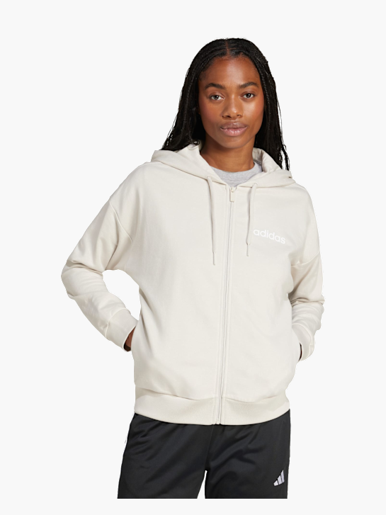adidas Essentials Linear French Terry Kapuzenjacke Beige 142738 2