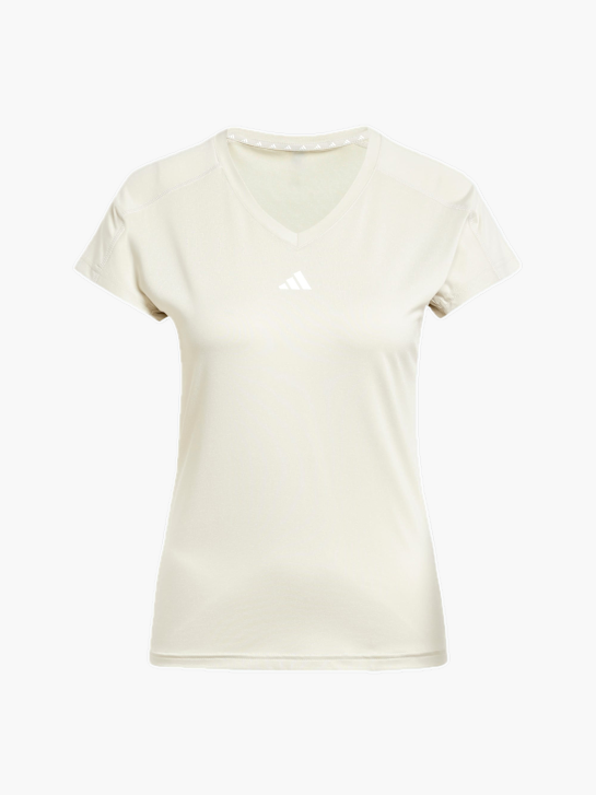adidas AEROREADY Train Essentials Minimal Branding V-Neck T-Shirt Beige 133701 1