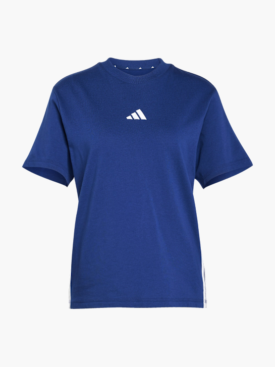 adidas Essentials 3-Streifen Cotton T-Shirt Blau 156472 1