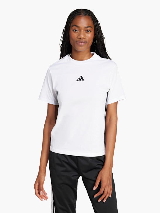 adidas Essentials 3-Streifen Cotton T-Shirt Weiß 142761 2