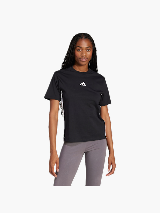 adidas Essentials 3-Streifen Cotton T-Shirt Schwarz 132593 2