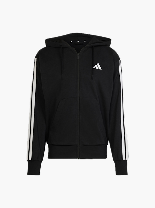 adidas Essentials 3-Streifen French Terry Kapuzenjacke Schwarz 132451 1