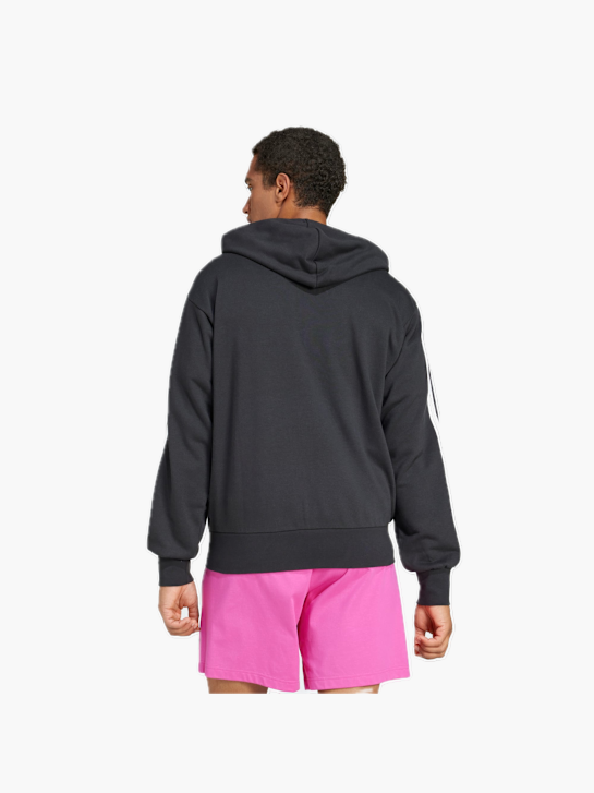 adidas Essentials 3-Streifen French Terry Kapuzenjacke Schwarz 132451 3