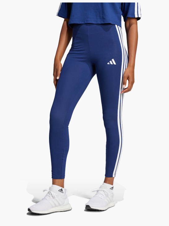adidas Essentials 3-Streifen Cotton Leggings Blau 142754 2