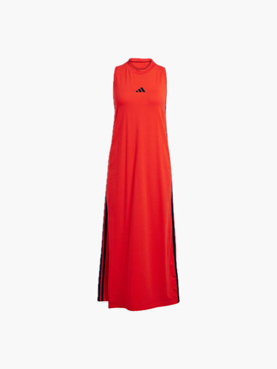 adidas Essentials 3-Streifen Long Racerback Kleid Rot 132588 1