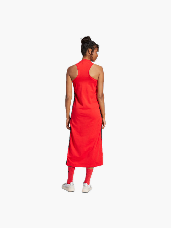 adidas Essentials 3-Streifen Long Racerback Kleid Rot 132588 3