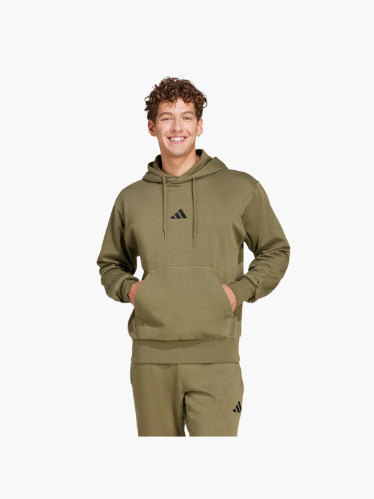 adidas Essentials Feelcozy Hoodie Olive 156438 2