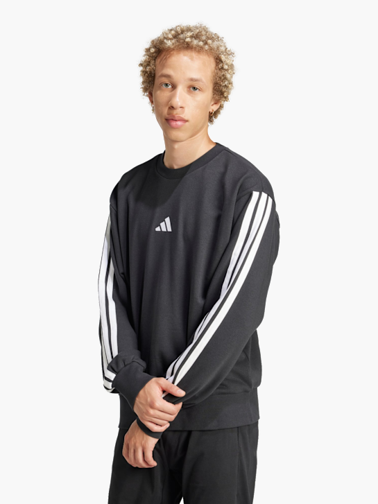 adidas Essentials 3-Streifen French Terry Sweatshirt Schwarz 142642 2